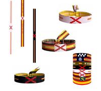 Bracciale Polizia Nazionale Guardia Civile Locale Croce Borgogna Militare Pack 3pcs Spagna Tessuto Ricamo Unisex, 35cm x 1,5cm, Nylon, Nessuna pietra preziosa