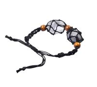 Bracciale Porta Pietra Di - Braccialetti di ricambio in corda con gabbie a vuote con pietre preziose,Bracciale con supporto al quarzo, cavo per bracciale, supporto per pietra vuota, cavo con gabbia pe