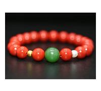 Bracciale portafortuna Feng Shui, amuleto di cinabro naturale, braccialetto di perline di Buddha, talismano, portafortuna, attira buona fortuna, denaro, amore, regalo for donne/uomini, 6 mm cinabro