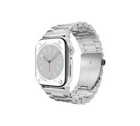 Bracciale per Apple Watch - JUSTIN - PrimeSteel - Acciaio inossidabile premium - Grigio - Compatibile 44/45/46/49mm