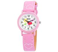 Bracciale QBOS per bambina con cuori in similpelle rosa