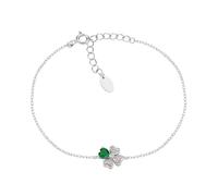 Amen Bracciale Quadricuore in Argento con Zirconi