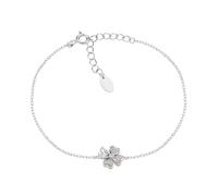 Amen Bracciale Quadricuore in Argento con Zirconi