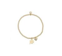 Bracciale quadrifoglio donna Rue des Mille Argento 925 dorato con sfere BR-ELAP MC QUAD AU