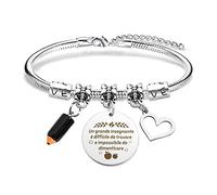 Bracciale Regalo Insegnante, Maestra Fine Anno -chi Semina amore Raccoglie Felicità