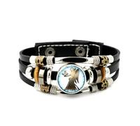 Bracciale Regolabile In Pelle Intrecciata A Strati Con Rilievo A Forma Di Scudo E Ala D'Angelo Vergine, Bracciale Etnico Punk Fatto A Mano, Accessorio Per L'Amicizia, Regalo Di Compleanno O Di Natale.