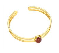 Bracciale Retro S925 Oro Argento Sterling Bracciale Rosso Agata Bracciale Semplice Femminilità Moda Personalità Elegante Bracciale Agata Rossa, LJBLEUSK