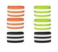 Bracciale Riflettente,6 PCS Riflettenti Braccialetto Catarifrangente Bici Regolabile con Forte Viscosità Elastiche Alta Fasce Fascia da Braccio Corsa per Ciclismo,Corsa,Adulti e Bambini Caviglia
