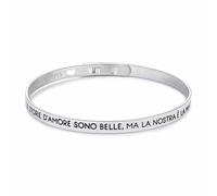 Bracciale Rigido Acciaio con Frase d’Amore Regalo Donna Sagapo SHAE04