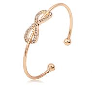 Bracciale rigido da damigella d'onore con ciondolo in cristallo Goldhip, in argento, da donna