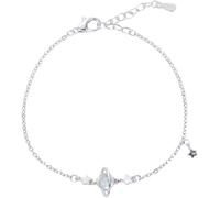 Bracciale rigido da donna con ciondolo a forma di pianeta con pietra di luna