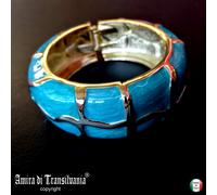 Bracciale Rigido da Donna Gioiello Turchese Braccialetto Strass Lusso Elegante