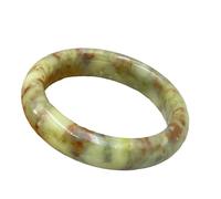 Bracciale rigido da donna in giada naturale, design rotondo sottile, elegante regalo con elegante scatola, perfetto da collezionare e indossare tutti i giorni, 58mm