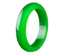 Bracciale rigido da donna, in vera giadeite di grado A, con scatola per gioielli, accessori naturali portafortuna, regalo unico per lei, gioielli artigianali artigianali