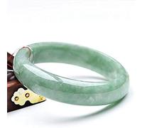 Bracciale Rigido di Giada Bracciale Fatto A Mano per Donna Bracciale Rigido in Pietra di Giada Naturale in Stile Cinese retrò, Elegante Bracciale Rigido Classico in Giada Verde,54mm