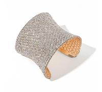 Bracciale Rigido Donna Pavé Cristalli Argento o Oro Rosa Colore Brillante