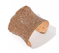 Bracciale Rigido Donna Pavé Cristalli Argento o Oro Rosa Colore Brillante