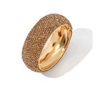 Bracciale Rigido Donna Pavé Cristalli Oro o Argento Chiusura a Scatto