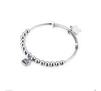 Bracciale Rigido Donna Sagapo In Acciaio Con Stella e Sfere SHAD02 S'Agapo