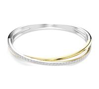 Swarovski Bracciale rigido Hyperbola, Taglio Round, Bianco, Mix di finiture