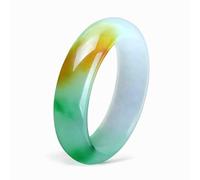 Bracciale rigido in giada di grado A, design tricolore naturale, elegante gioiello per ogni occasione, regalo senza tempo per le donne, 56-57mm