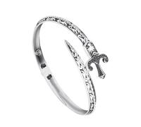 Bracciale rigido in lega resistente ispirato al serpente giovanile per trendsetter alla ricerca di accessori distintivi