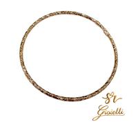 Bracciale Rigido in ORO ROSA Diamantato Diametro 6.5cm 18 KT 750% List. 525€