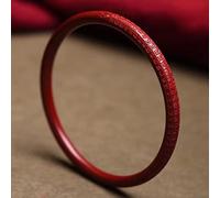 Bracciale Rigido in Pietra Naturale Cinabro Bracciale Buddha Mantra Amuleto Bracciale Feng Shui Ricchezza Prosperità Bracciale per Donne Forte Talismano Pietra Bracciale Portafortuna, 58mm
