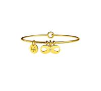 BRACCIALE RIGIDO KIDULT CON INFINITO PLACCATO ORO