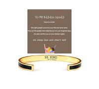 Bracciale rigido motivazionale con scritta "Remember Who The F you are", in acciaio inox, con messaggio nascosto inciso, regalo per donne, sorelle, amiche, Adjustable, Gemma, Nessuna pietra preziosa