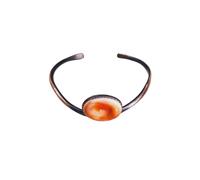 Bracciale rigido occhio di santa lucia montata su rame portafortuna MALOCCHIO