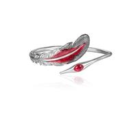 Bracciale rigido portatile con design a piuma, regolabile, in lega, accessorio da polso alla moda per stili quotidiani, design unico con piume