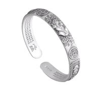 Bracciale Rigido Unisex Per Gioielli - Bracciale Pixiu Vintage Invecchiato Per Attirare Il Braccialetto Con Monete Di Ricchezza, Braccialetto Con Apertura Per Polsino Personalizzato Con Sutra Del Cu