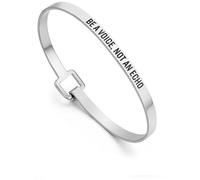 Bracciale Rigido Uomo Acciaio Lucido Kulto con Frase Dedica Inspiration Man