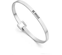 Bracciale Rigido Uomo Acciaio Lucido Kulto con Frase Dedica Inspiration Man