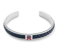 Bracciale Rigido Uomo TOMMY HILFIGER 2790490 Acciaio Inossidabile Pelle Blu