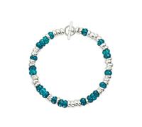 BRACCIALE RONDELLE IN ARGENTO, PLASTICA RICICLATA PEACOCK E ACCIAIO DBC2004RONDEVP0AG L