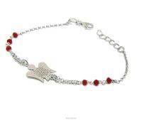 Bracciale rosario Argento 925 con angelo custode preghiera ave maria uomo donna