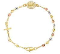 Bracciale rosario da donna, regolabile, con scritta "Virgen de Guadalupe", ideale come regalo religioso cattolico, per cresima, battesimo, prima comunione, madrina