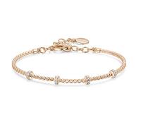 Bracciale Rosato Componibile in Argento PVD Rosè con Zirconi - Storie - RZB002