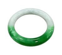 Bracciale rotondo da donna in giada naturale bianca e verde,stile Feng Shui