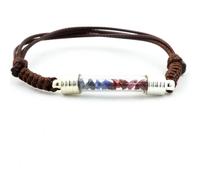 Bracciale Rubino + Zaffiro Grezzo. Colore Marrone.