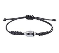 Bracciale rugby Intreccio amicizia intrecciato Bracciale, Braccialetti Amicizia,Bracciali Coppia,Bracciale Personalizzato,Braccialetti Portafortuna,Regalo per La Famiglia Amante (Black, One Size)