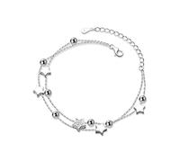 Bracciale S925, SEGLI Semplice Secchio SECOLO Doppio Light Che BRACELLE STAGLIO della STANTE STAGLIO S925