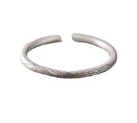 Bracciale S999 Pure Silver Solid Solid Simple Ladies Open Bracciale Silver Beneggiatore regalo di compleanno per donne gioielli da donna