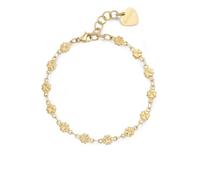 SAGAPO BRACCIALE ACCIAIO Con Catena a Quadrifogli Dorati Sagapò SHK102 S'agapo