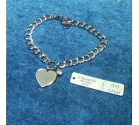 Bracciale Sagapo Cuore Doppia Catena Acciaio Regalo per Amica SYL21 S'agapo