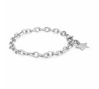 Bracciale Sagapo Cuore Stella Quadrifoglio Donna Acciaio Catena Ciondolo
