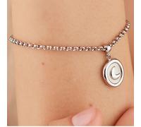 Bracciale Sagapo Donna Acciaio Luna Ciondolo Lucido e Satinato SFE46
