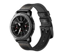 Bracciale Samsung Gear S3 Classic, Frontier, Galaxy Watch 22 mm in pelle nera